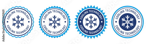 Advanced Cooling Technology Cold Protection Snowflake Badge Icons for Packaging Medical and Sports Products