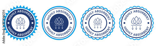 Highly absorbent fast drying material badge