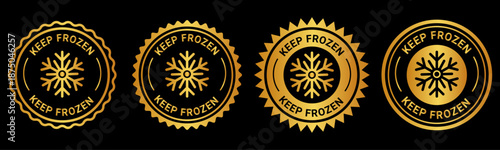 Keep frozen food storage instruction badge