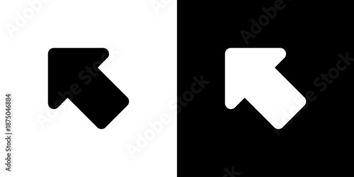 シンプルな左上向き矢印のアイコン（ベクター）