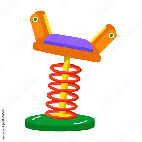 A flat style icon showing bird perch  
