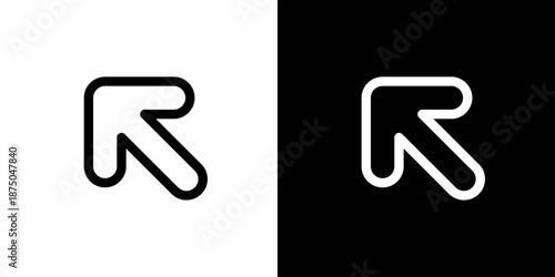 斜め左上の矢印アイコン（ベクター）