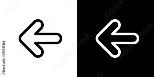 左矢印・戻る・過去のアイコン（ベクター）