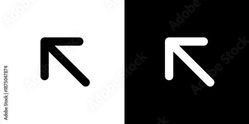 斜め左上の矢印アイコン（ベクター）