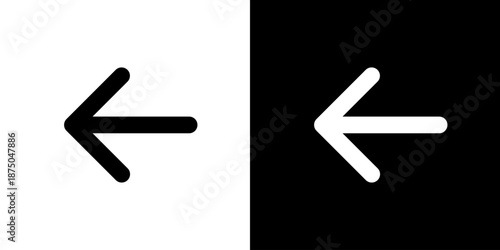 左矢印・戻る・過去のアイコン（ベクター）