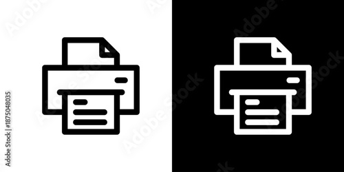 印刷・プリンターのアイコン（ベクター）