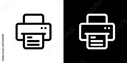 プリンターのシンプルなアイコン（ベクター）