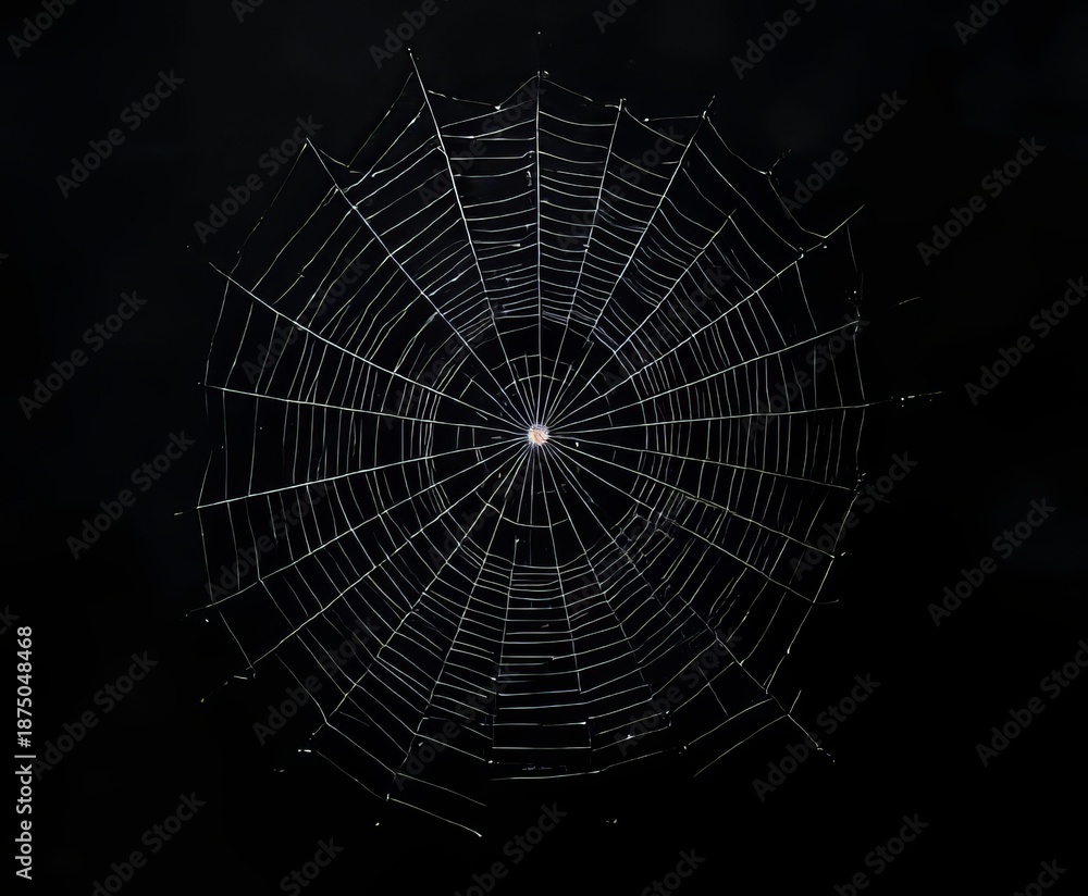 Fototapeta premium telaraña sobre un fondo negro
