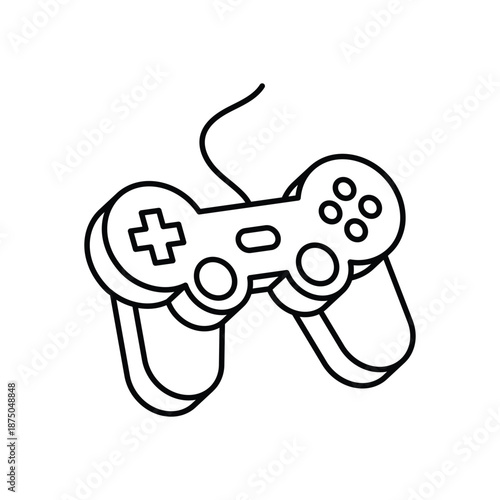 Game Pad icon clean and modern vector illustration