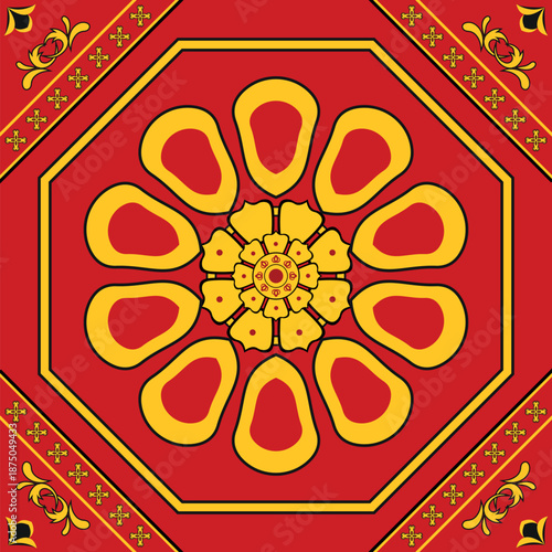 Traditional Sri lankan culture art Mandala 