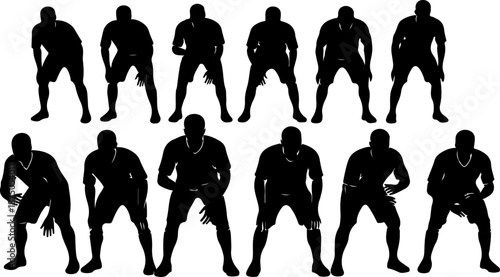 American football Team One Team One Fight Vector Set