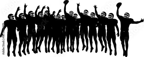 American football Team One Team One Fight Vector Set