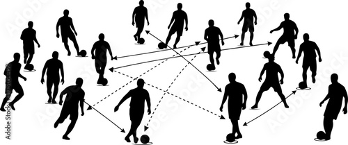 American football Team One Team One Fight Vector Set