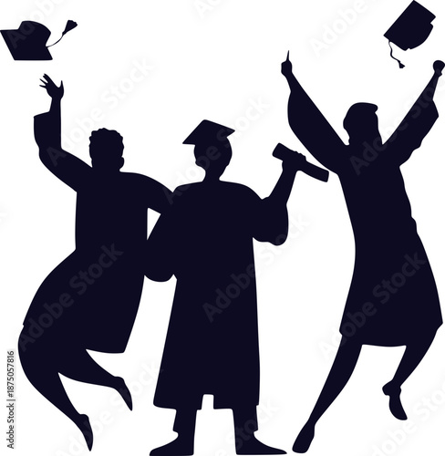 Celebrating Graduation Silhouette