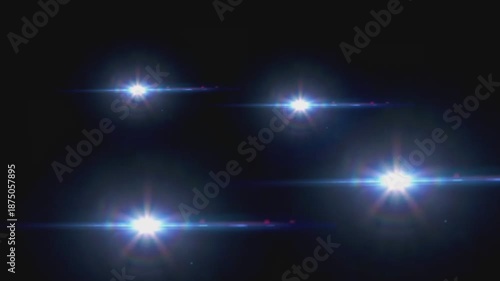 abstract blue star light on black background