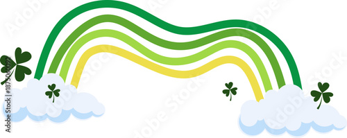 St. Patrick's Day Rainbow and Shamrocks