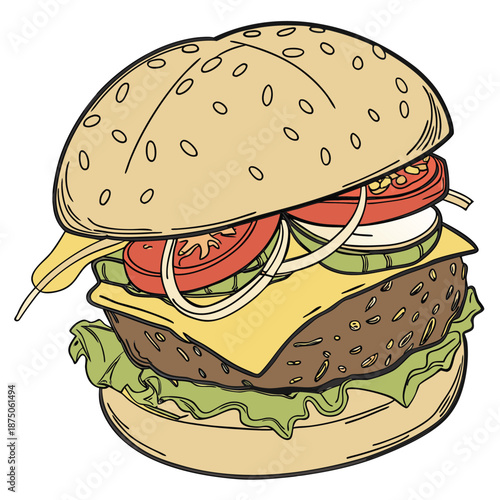 vegetable berger vector 