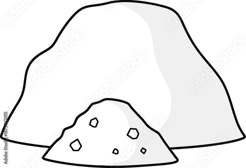 Geological deposit icon in flat art style