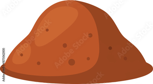 A geological deposite icon in flat art style, representing a bauxite deposit
