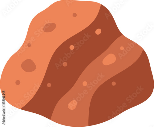 Geological deposite icon in flat art style showcasing a mineral deposit