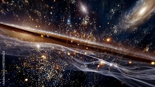 A breathtaking cosmic landscape showcasing a vast array of galaxies, stars, and luminous nebulae within the expansive universe.