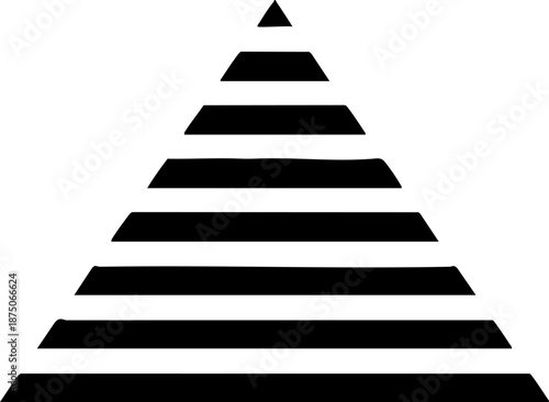 Minimalist tiered triangular graph structure illustration.