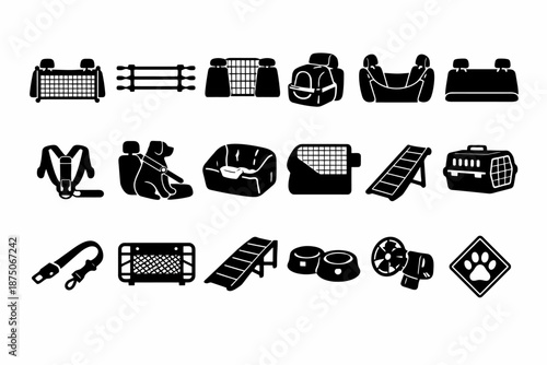 Essential car accessories for safe pet travel: harness, barrier, carrier, ramp