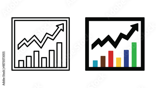 Graphical representation of data with increasing trend