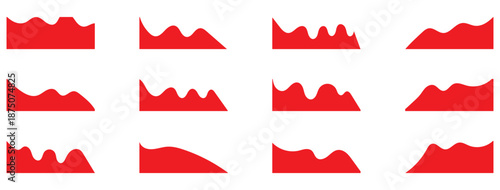 Abstract black wave shape collection for banners, dividers and backgrounds in smooth flowing vector illustration. For banners, dividers, headers, backgrounds, decorative elements, website and more.