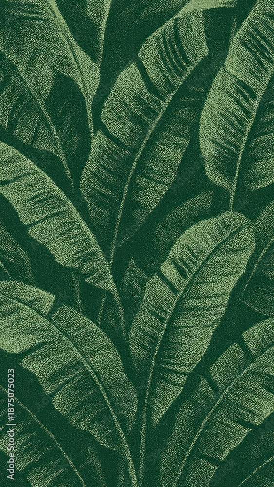 Fototapeta premium Lush tropical banana leaves mobile wallpaper