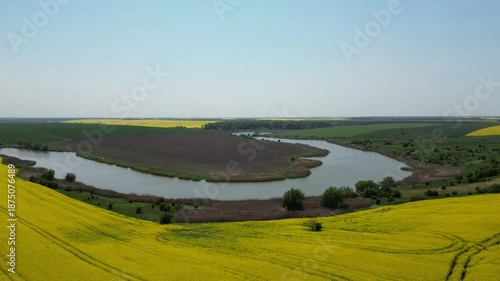 aerial view of a field