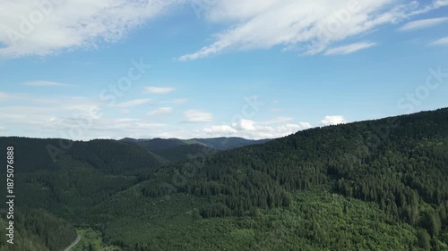 mountain landscape with clouds