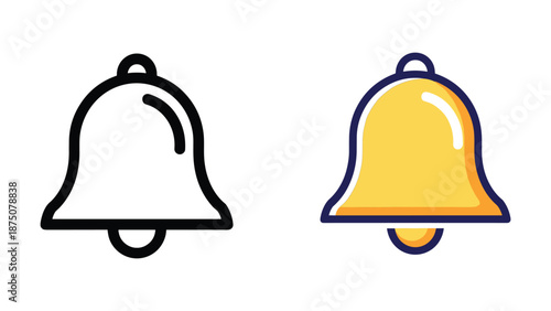 Notification bell icons in different styles