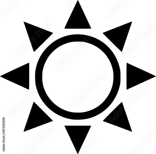 Sun Face Celestial Vector Illustration