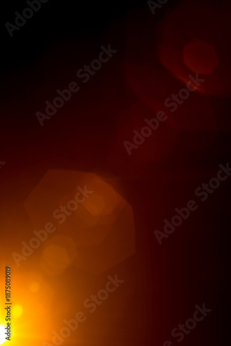 Abstract Natural Sun flare on the black