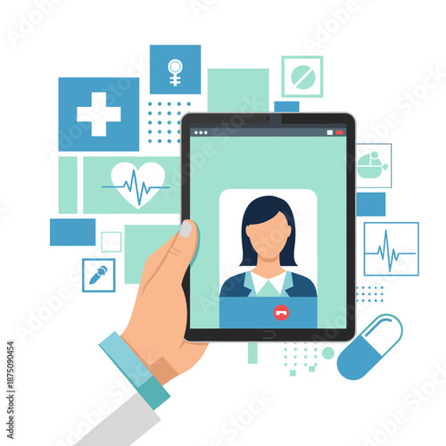 Doctor consults patient online