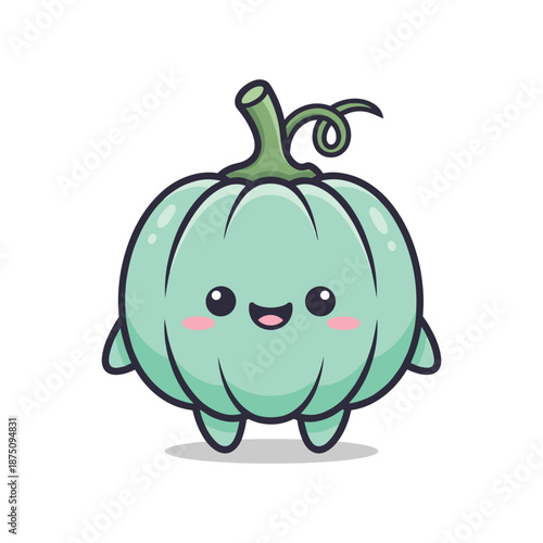 Adorable Cartoon Calabash Character Illustration