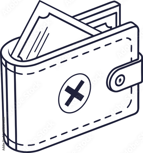 Empty Wallet: A symbolic illustration representing financial constraints, with a wallet seemingly devoid of funds.