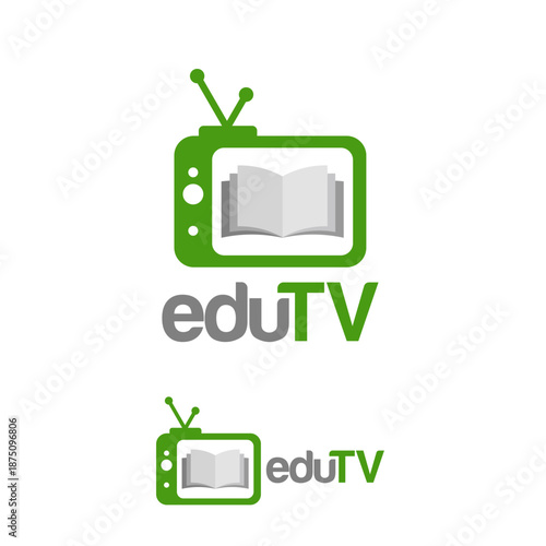 EduTV logo with television and open book symbol.