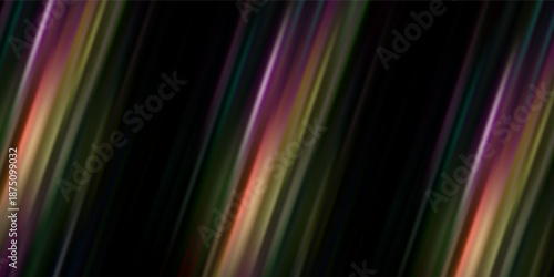 Freeze motion of colorful powder exploding, isolated on black, dark background. Abstract design of dust cloud. Particles explosion, screen saver wallpaper with copy space.  Vivid yellow green red ash