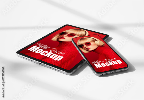 Responsive Tablet and Mobile Phone Screen Design Mockup