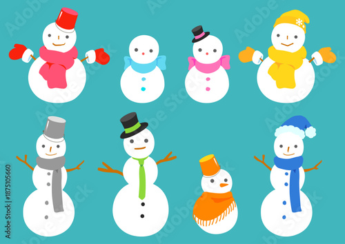 雪だるま8体セット