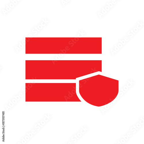 Data Protection Security Shield Icon Vector Illustration