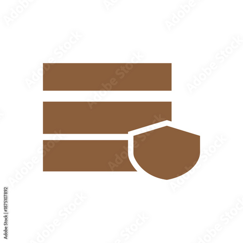 Data Protection Security Shield Icon Vector Illustration