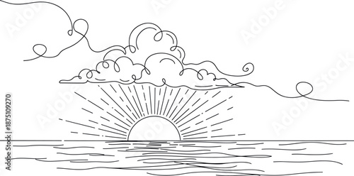 Sunrise over calm waters