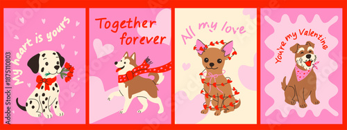 Heartwarming Puppy Valentine Cards with Love Messages