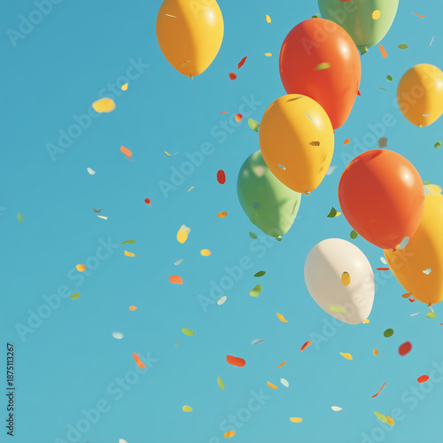 balloons in the sky