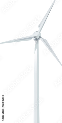 Simple Wind Turbine Illustration
