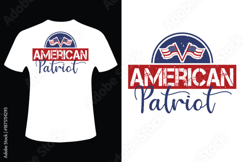 American patriot t shirt design vector graphic custom apparel illustration