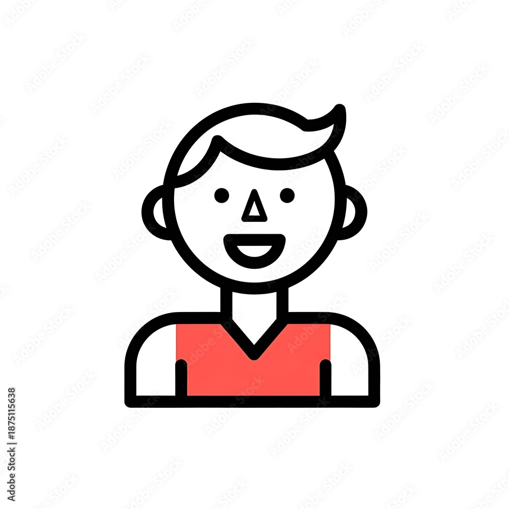 Fototapeta premium Simple Cartoon Character Illustration